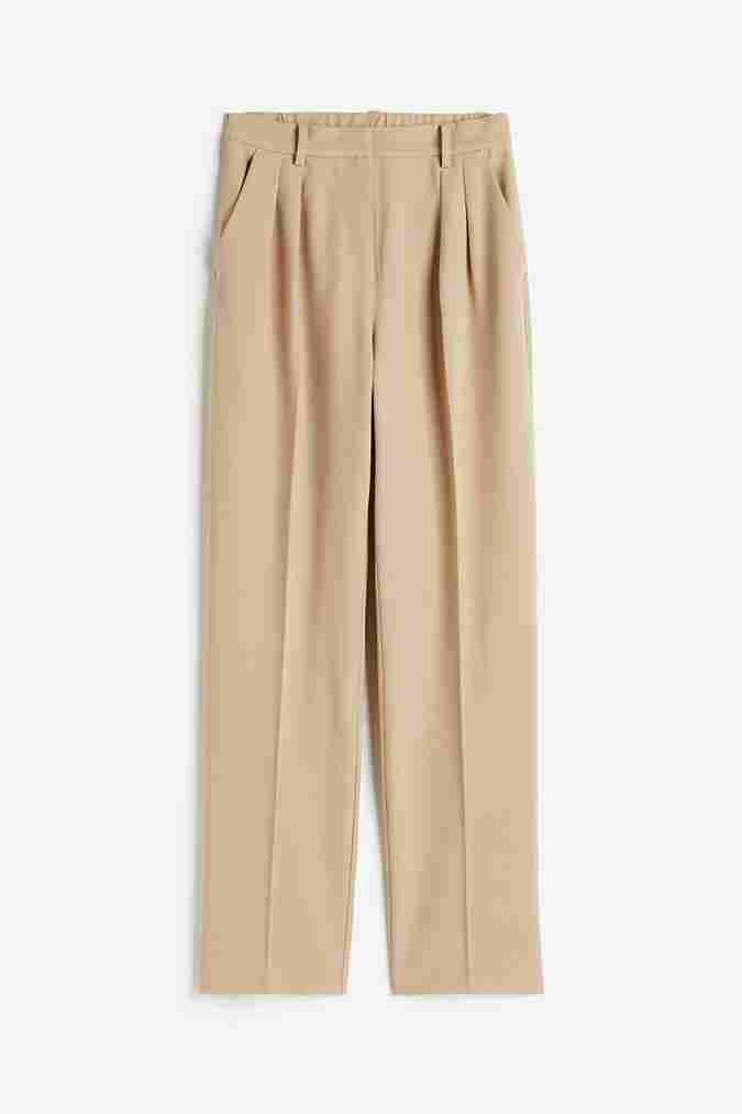 

Брюки H&M Tapered, бежевый