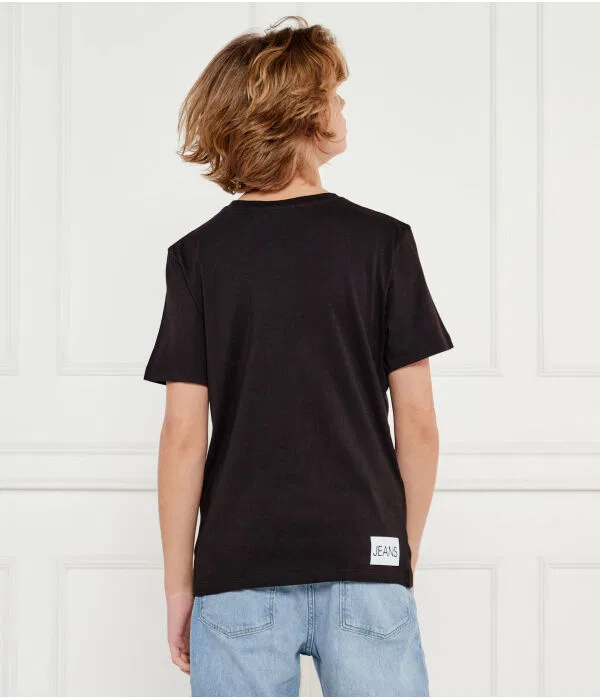 Детская футболка с круглым вырезом Institutional Calvin Klein Jeans, черный — фото 3
