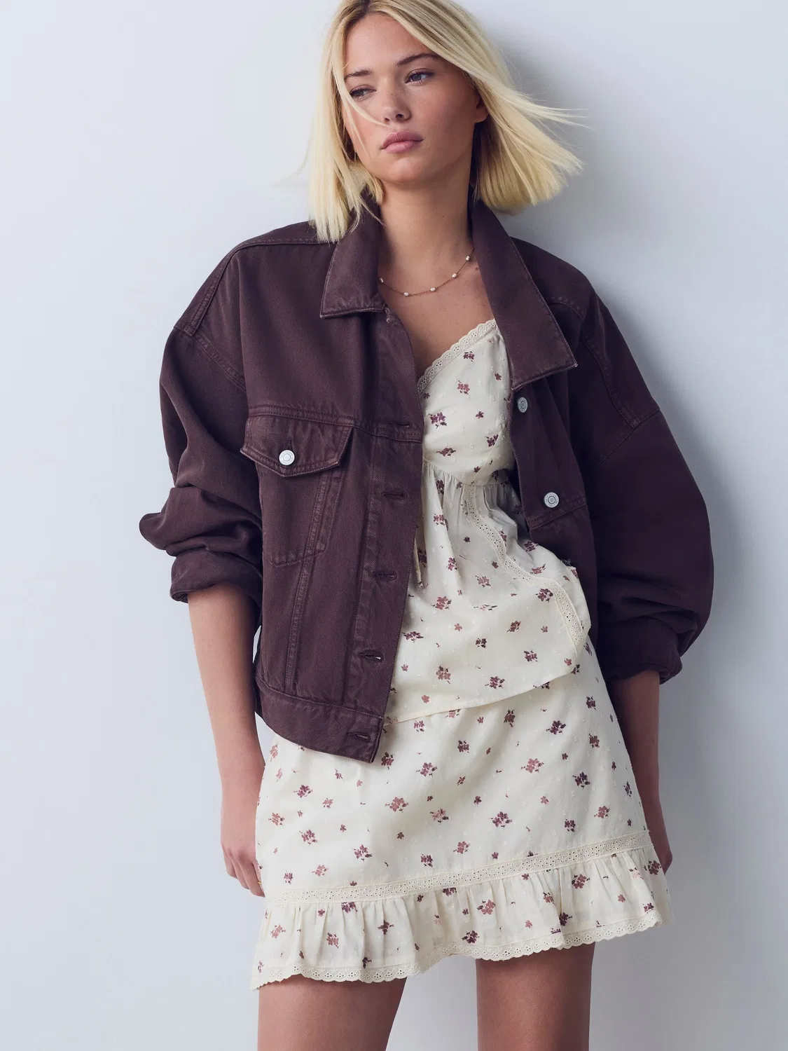Юбка-шорты мини с цветочным принтом, Cream Ditsy Floral Print Next, кремовый