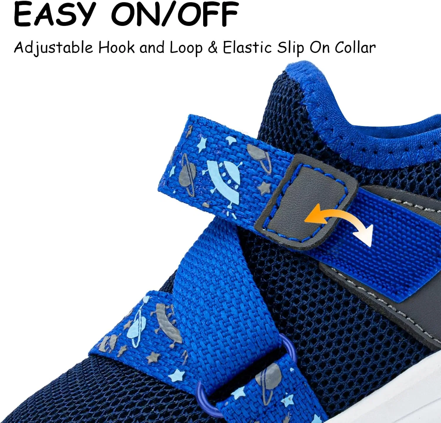 Детские кроссовки для мальчиков и девочек легкие дышащие SKYWHEEL, Navy Toddler Shoes — фото 4