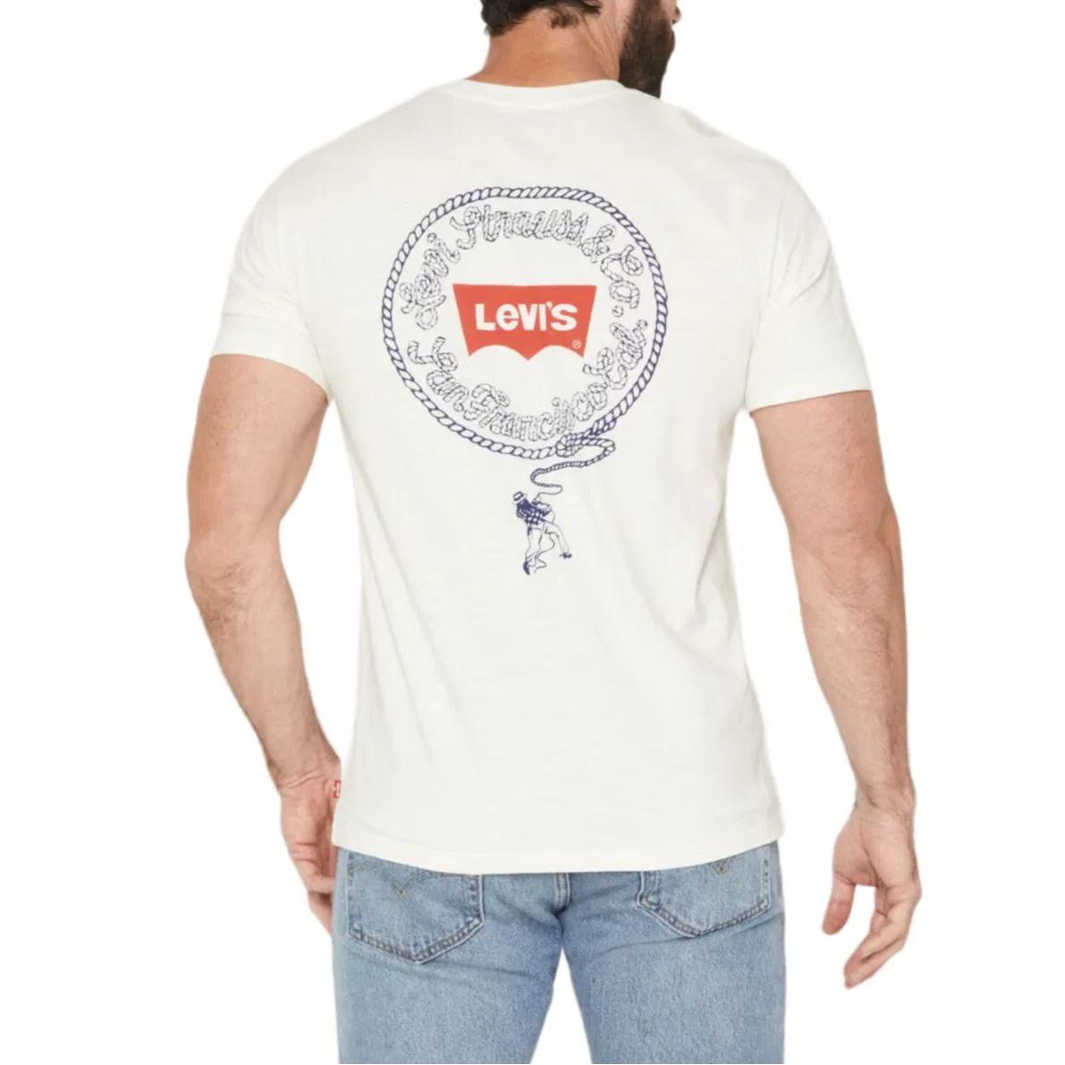 Футболка с круглым вырезом, Levis, White — фото 3