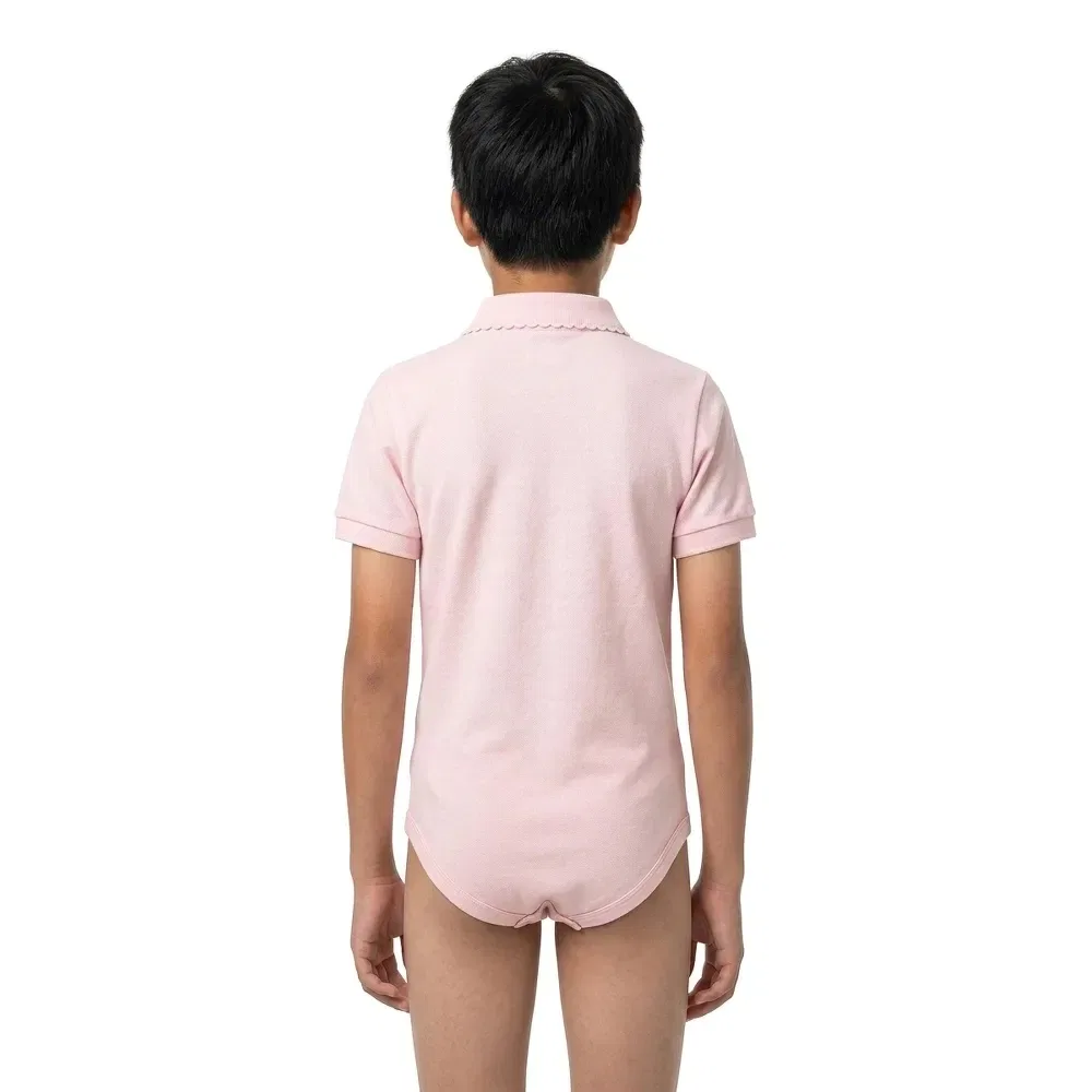 Боди с коротким рукавом Lacoste Kids, розовый — фото 4