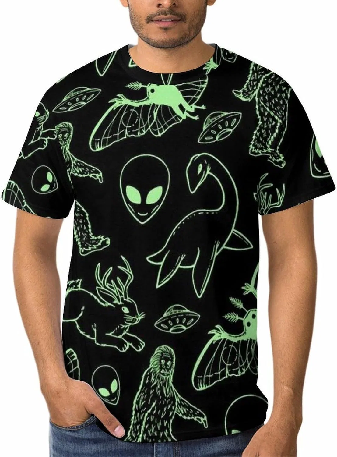 Женская футболка с принтом Style-13, Unisex Summer T-Shirt Funny T-Shirt Round Neck Stylish Short-Sleeve Graphic Print Top Casual T-Shirt