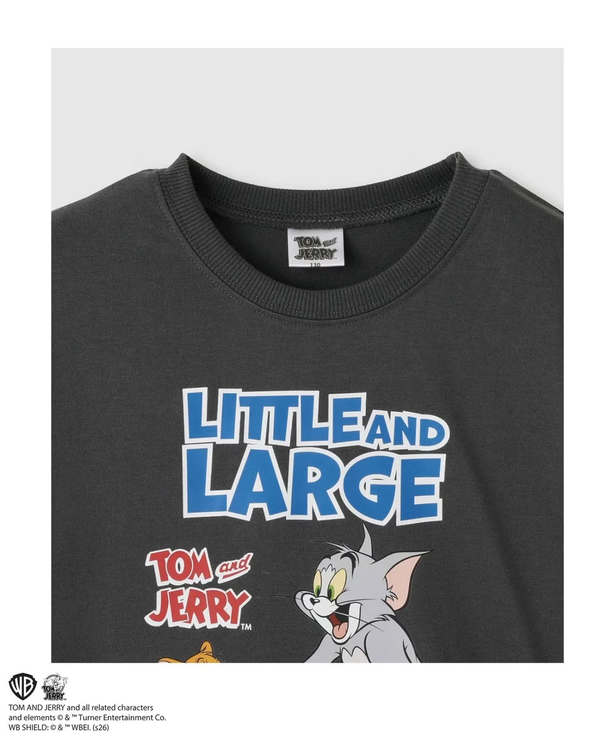 Детская футболка с принтом Tom and Jerry, свободная TOM&JERRY, Charcoal — фото 3