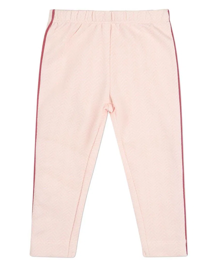 Детская пижама-комплект с принтом-шеврон, модель Snuggly Bear MeMoi, Barely Pink — фото 3