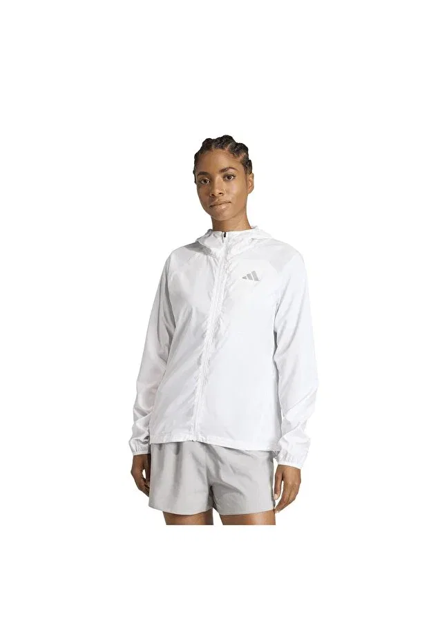 Женский дождевик с капюшоном Adidas, White