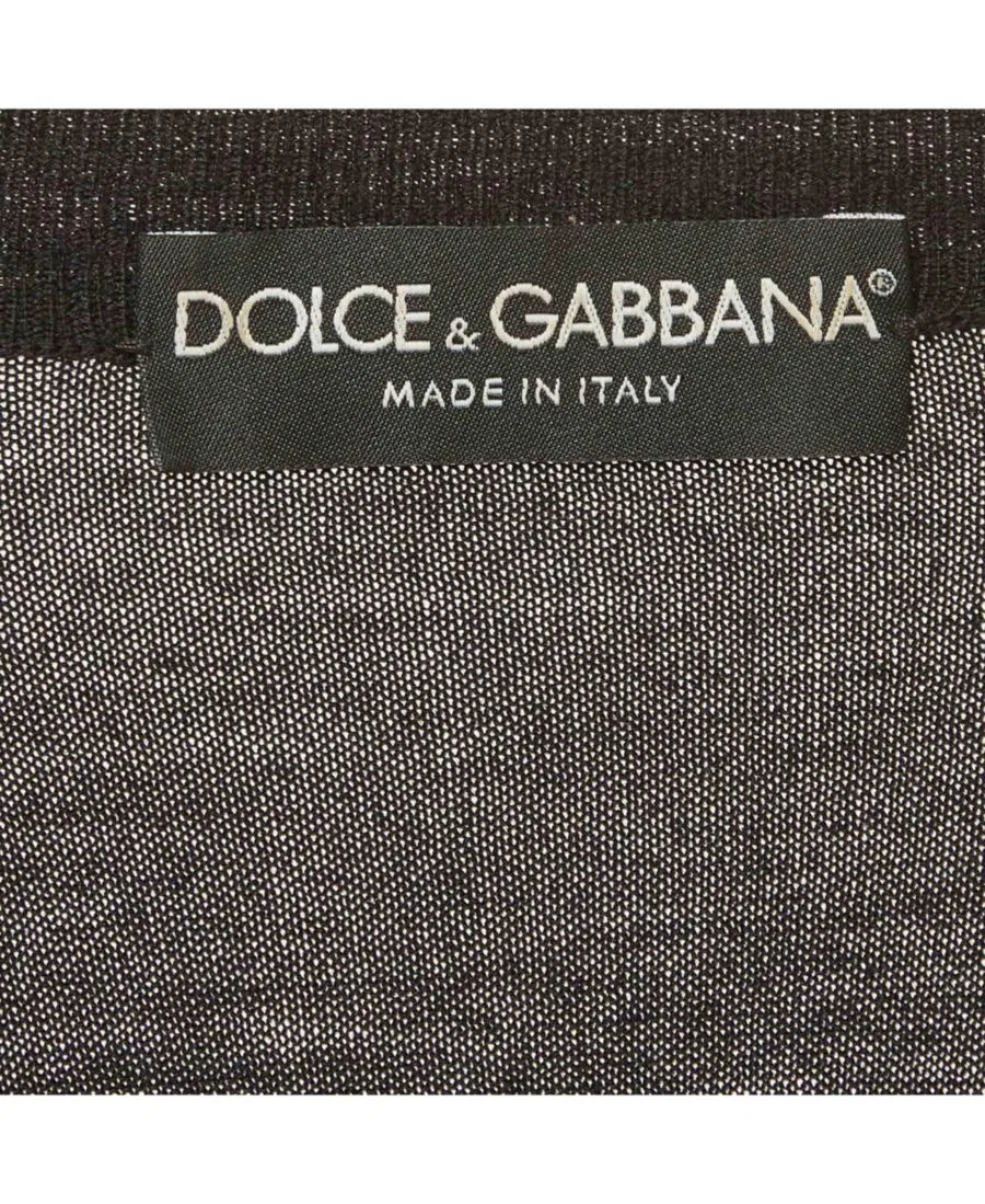 Женский кардиган из трикотажа с V-образным вырезом Dolce & Gabbana, No Color — фото 4