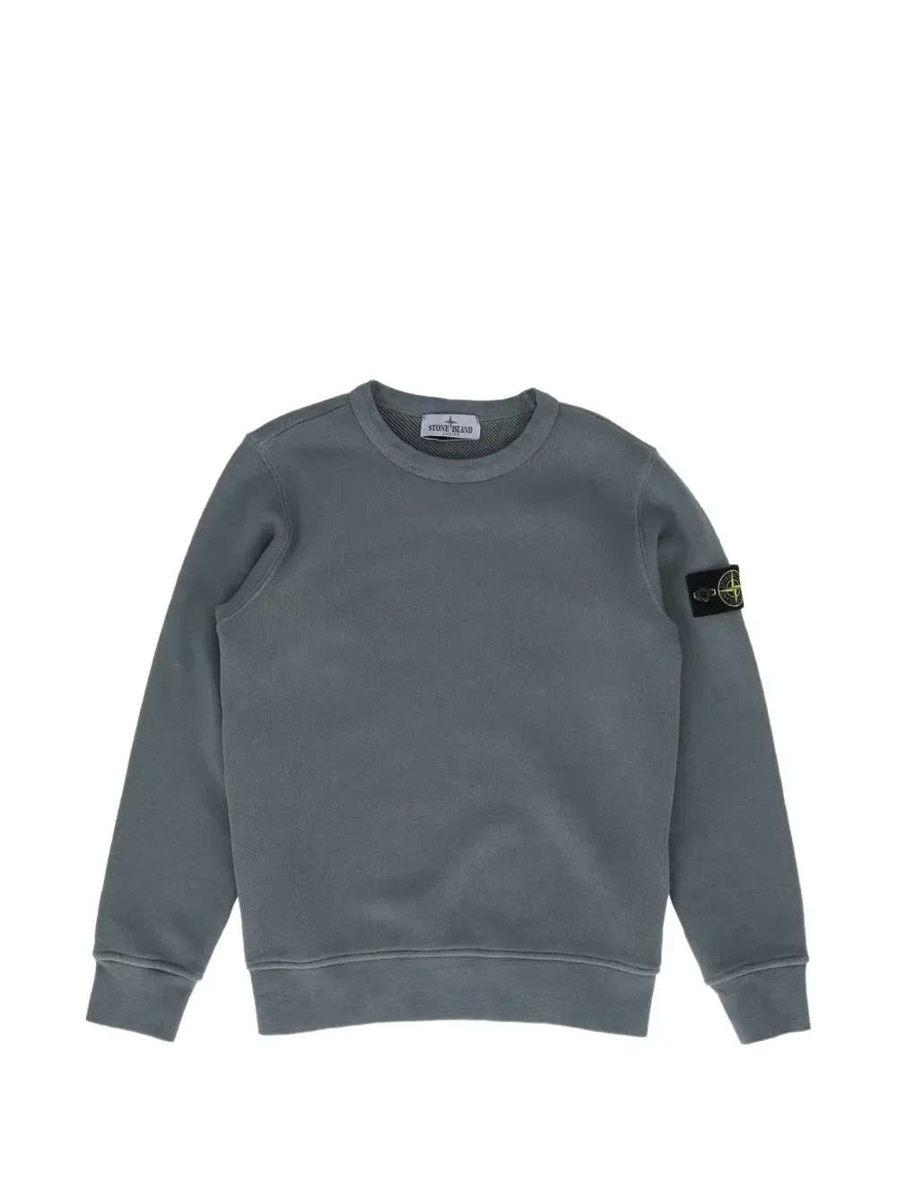 Свитшот с длинными рукавами и нашивкой-логотипом Stone Island Junior, синий