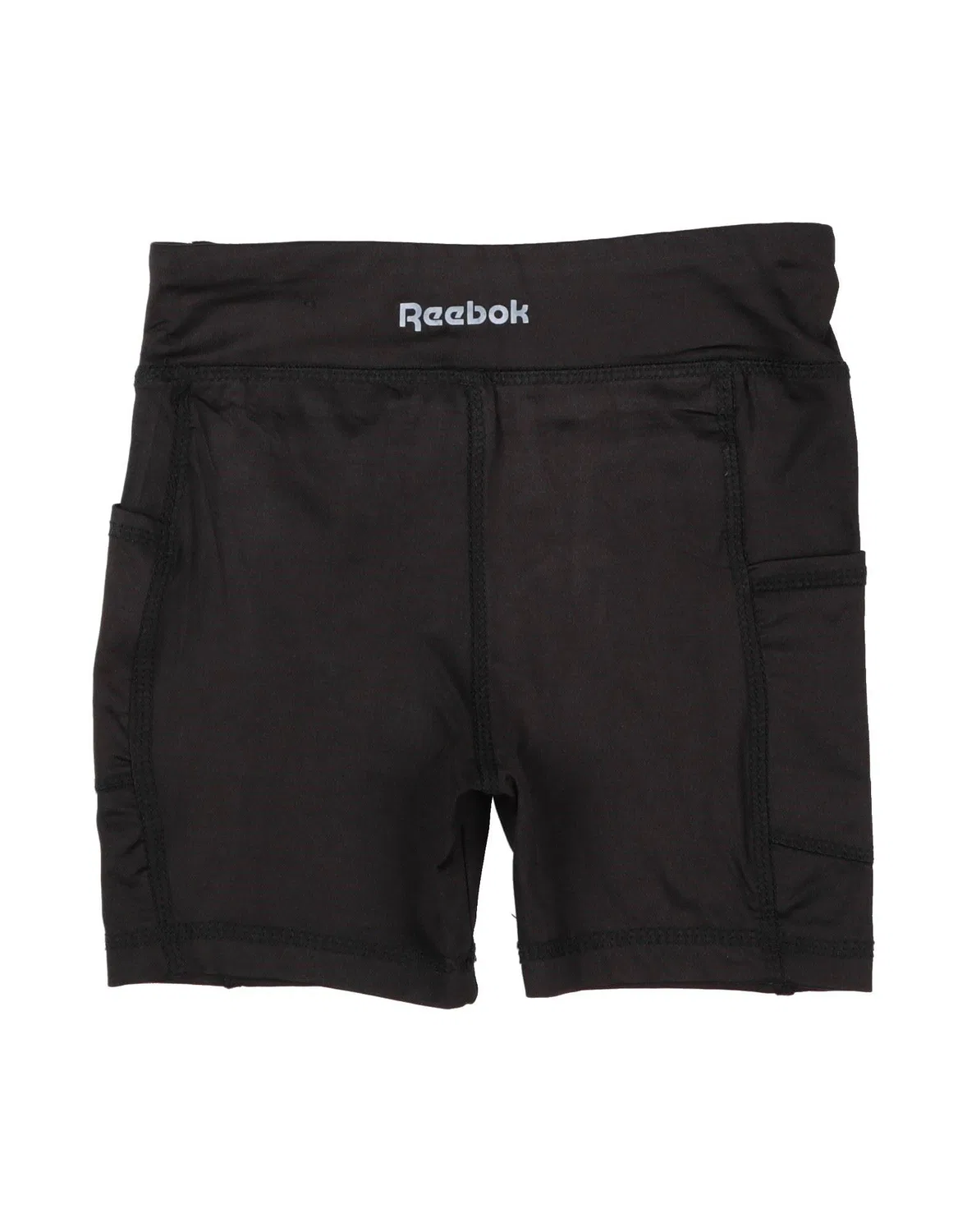 Детские шорты для девочек с принтом Reebok, черный — фото 2