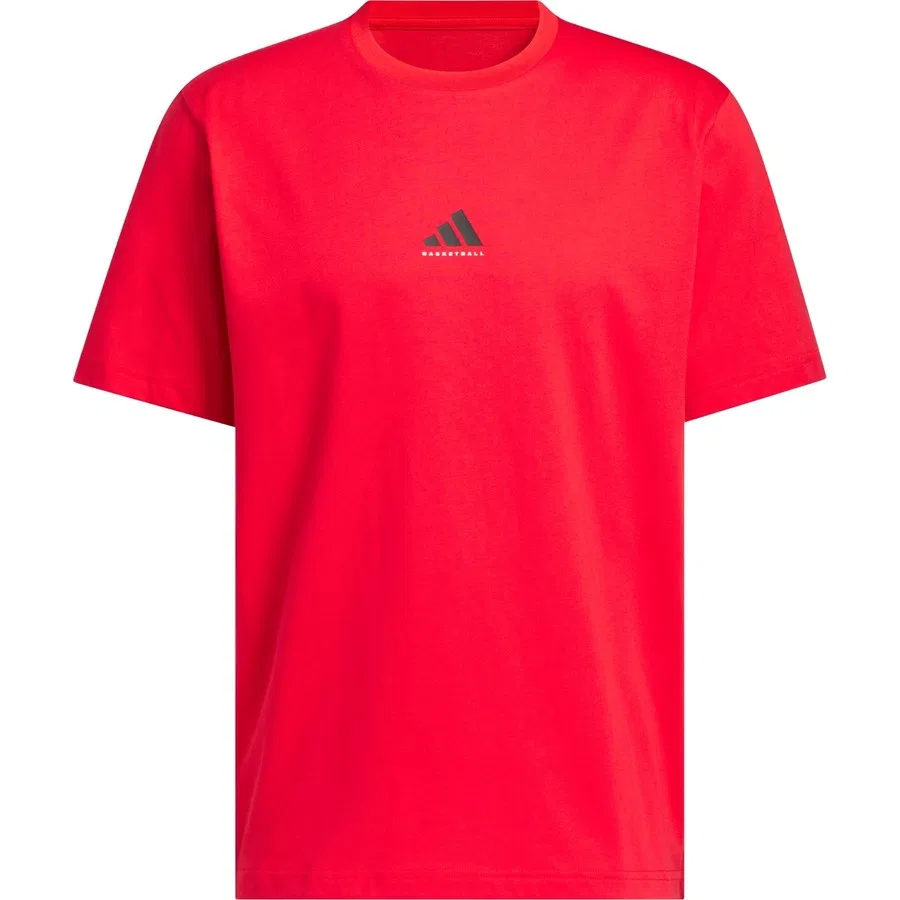 Футболка с графическим принтом Basketball adidas Performance, Бело-черный — фото 3