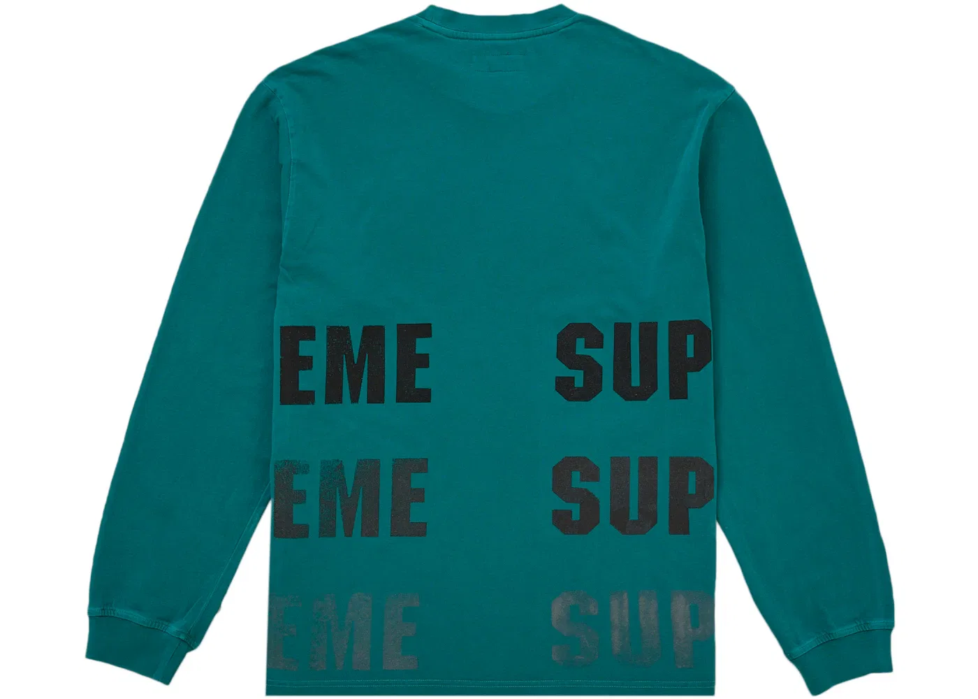 Мужской топ с длинным рукавом Supreme Reflective L/S Top (FW26), бирюзовый — фото 3