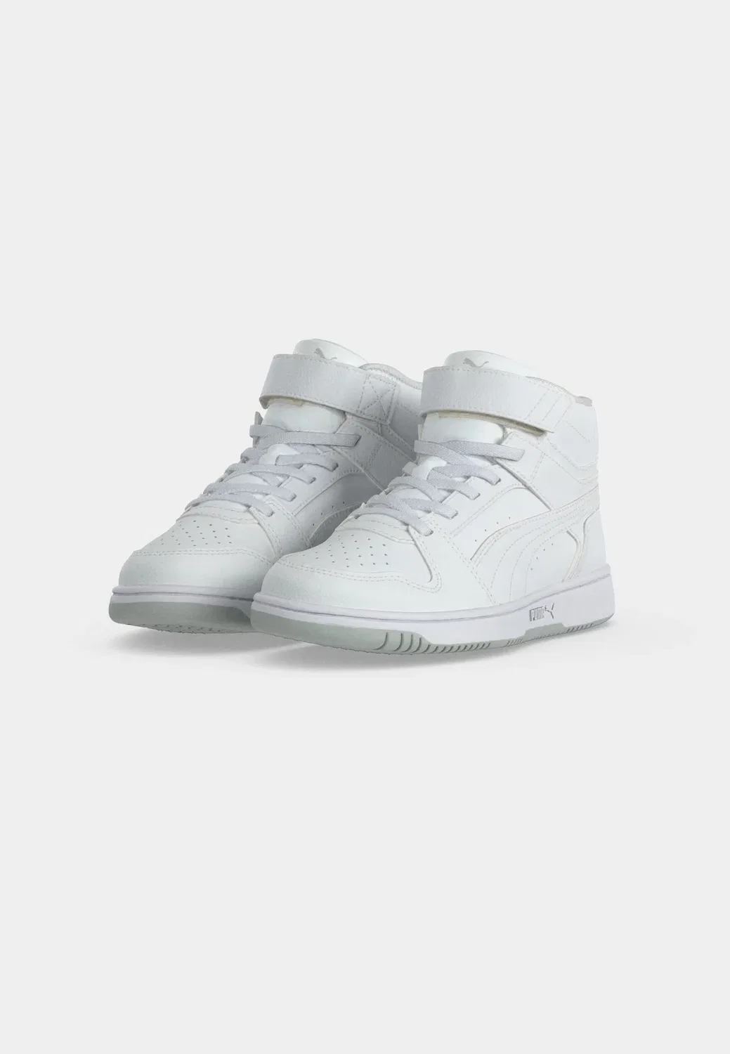 Rebound slam mid unisex - высокие кроссовки Puma, White/Cool Light Gray/Black — фото 3
