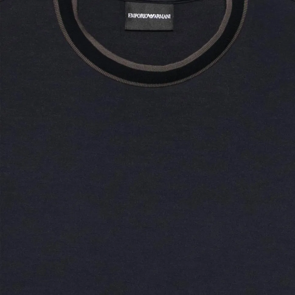 Мужская футболка с трикотажной отделкой Emporio Armani — фото 4