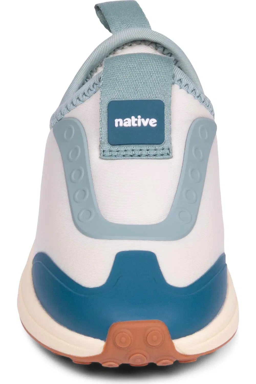 Детские кроссовки slip-on с задним язычком Robbie Dash Native Shoes, бежевый/синий — фото 4