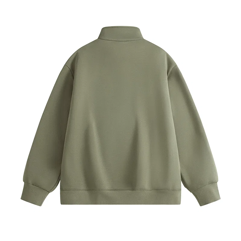 Детский свитшот унисекс утепленный Tonlion, Цвет Gray Bean Green (tb Dawn Mountain Badge) + Heather Gray (tb Two Claws Badge) — фото 4