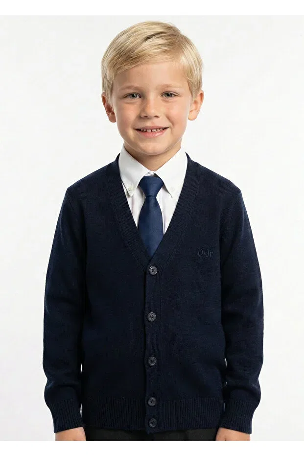 Детский кардиган для мальчиков классический Doctor Junior, Navy Blue