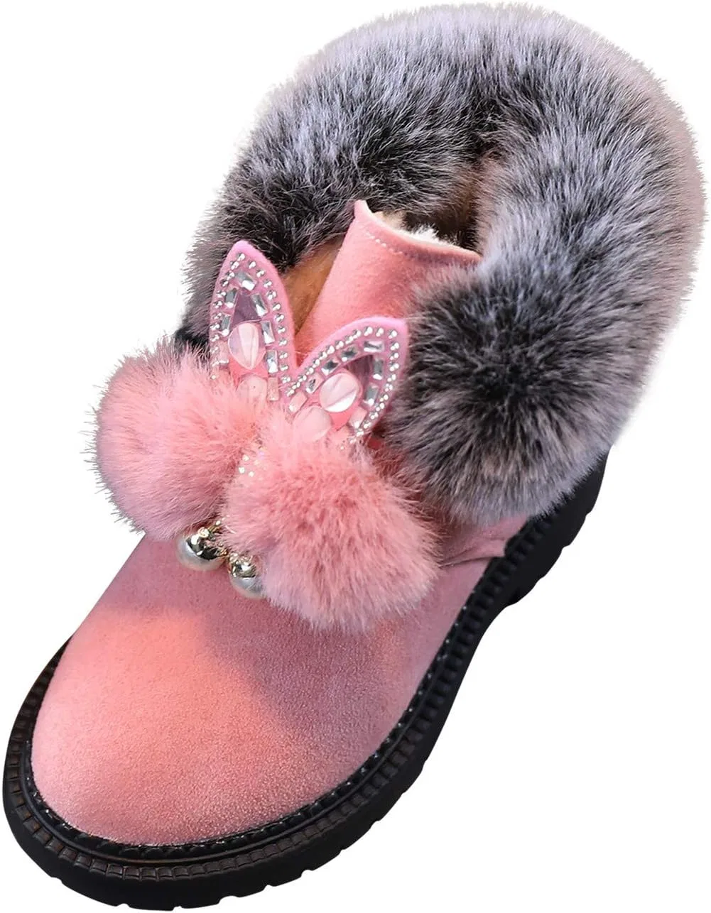 Детские зимние сапоги для девочек с мехом, модель Snow Boots, Pink