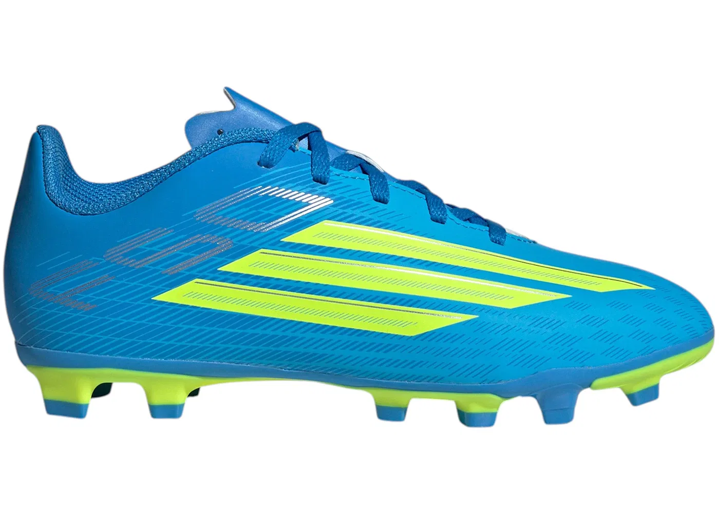 Детские бутсы с длинным рукавом F50 Club FG/MG Adidas, Lucid Ray Blue/Team Solar Yellow 2/Lucid Aquamarine