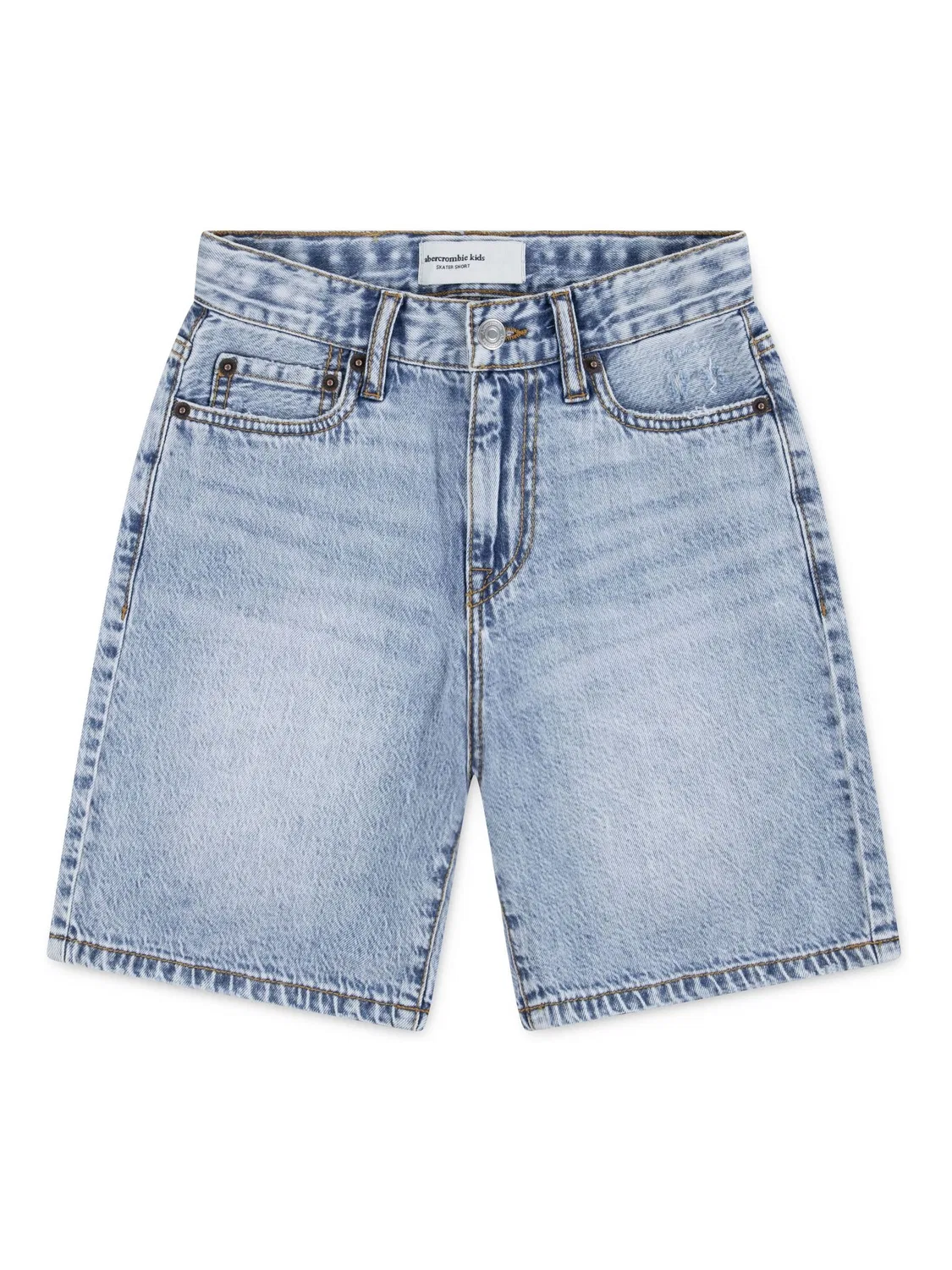 Шорты джинсовые мешковатые Abercrombie & Fitch, синие — фото 2