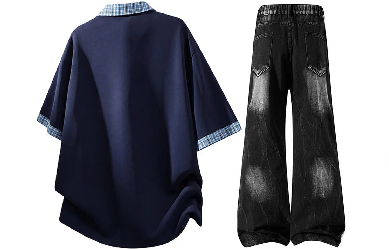 Детский спортивный костюм с лацканами Casual Sportswear GWAF, Черный — фото 4