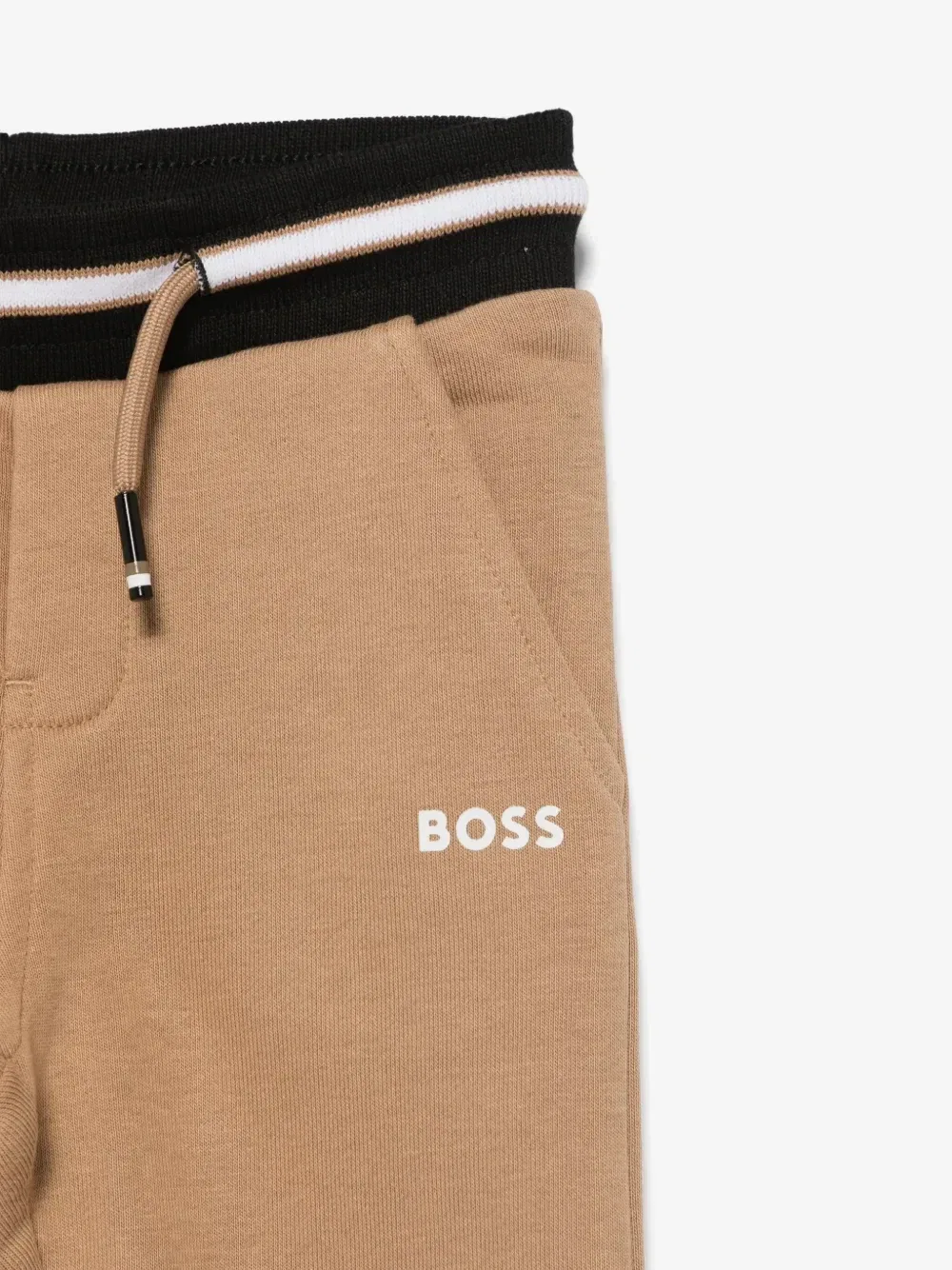 Спортивные брюки с логотипом BOSS Kidswear, коричневый — фото 3