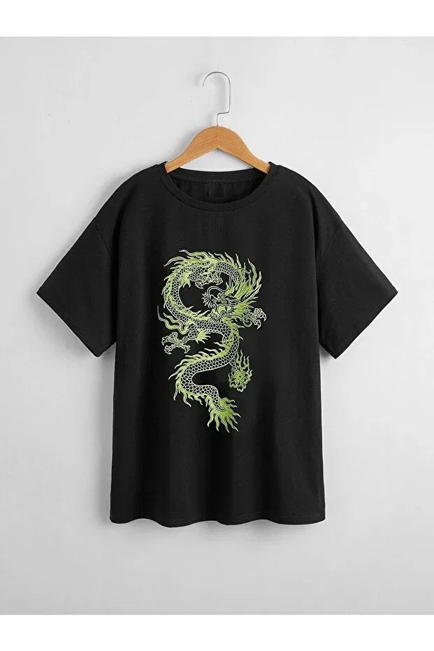 Детская футболка с принтом Dragon Svart Wear, Black