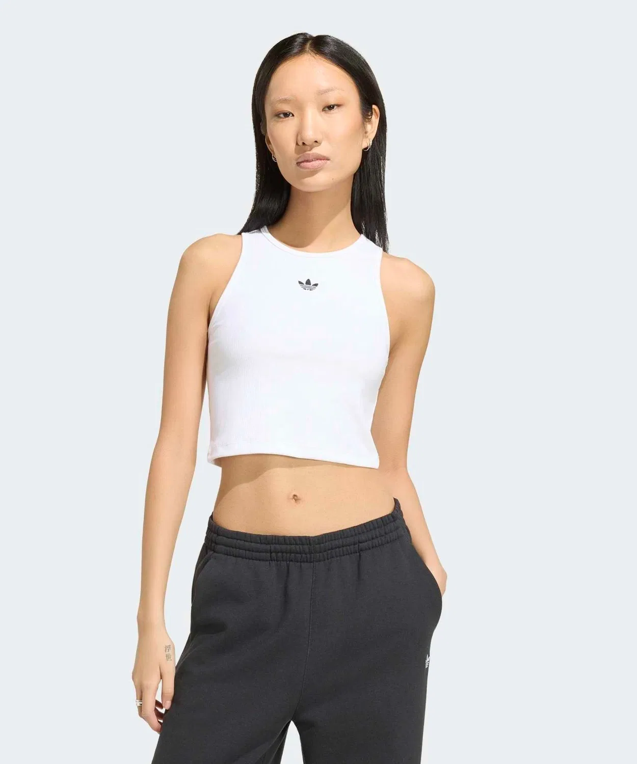 Женский топ без рукавов Essential Rib Tank Adidas Originals, Белый
