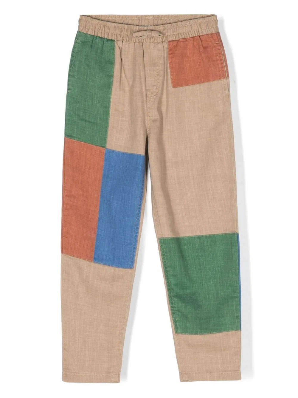 Брюки хлопковые с пэчворком Kids Patchwork Cotton Trousers Stella McCartney, Beige