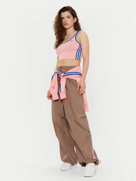 Топ slim fit adicolor 3-Stripes Adidas, розовый — фото 2