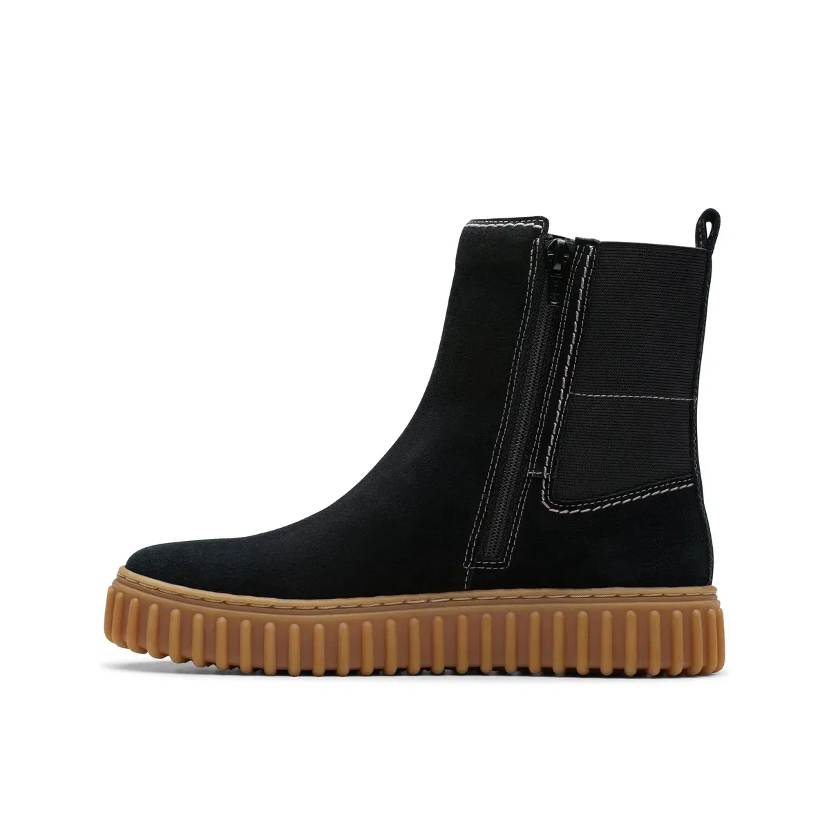 Детские ботинки на щиколотке Torhill Top Older Clarks, Black — фото 2
