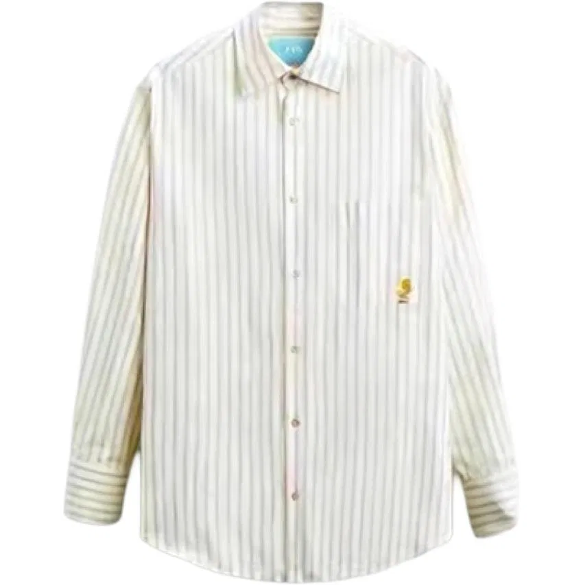 Мужская рубашка с отложным воротником Harry Lambert, ZARA, White/Sea Blue