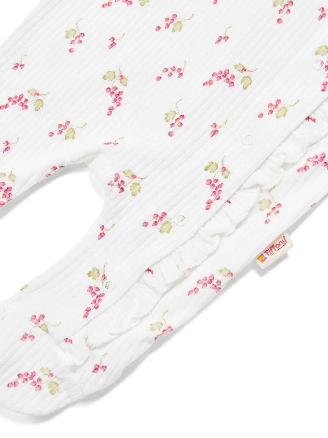 Пижама с оборками и цветочным принтом Tiffany Kids, белый — фото 3