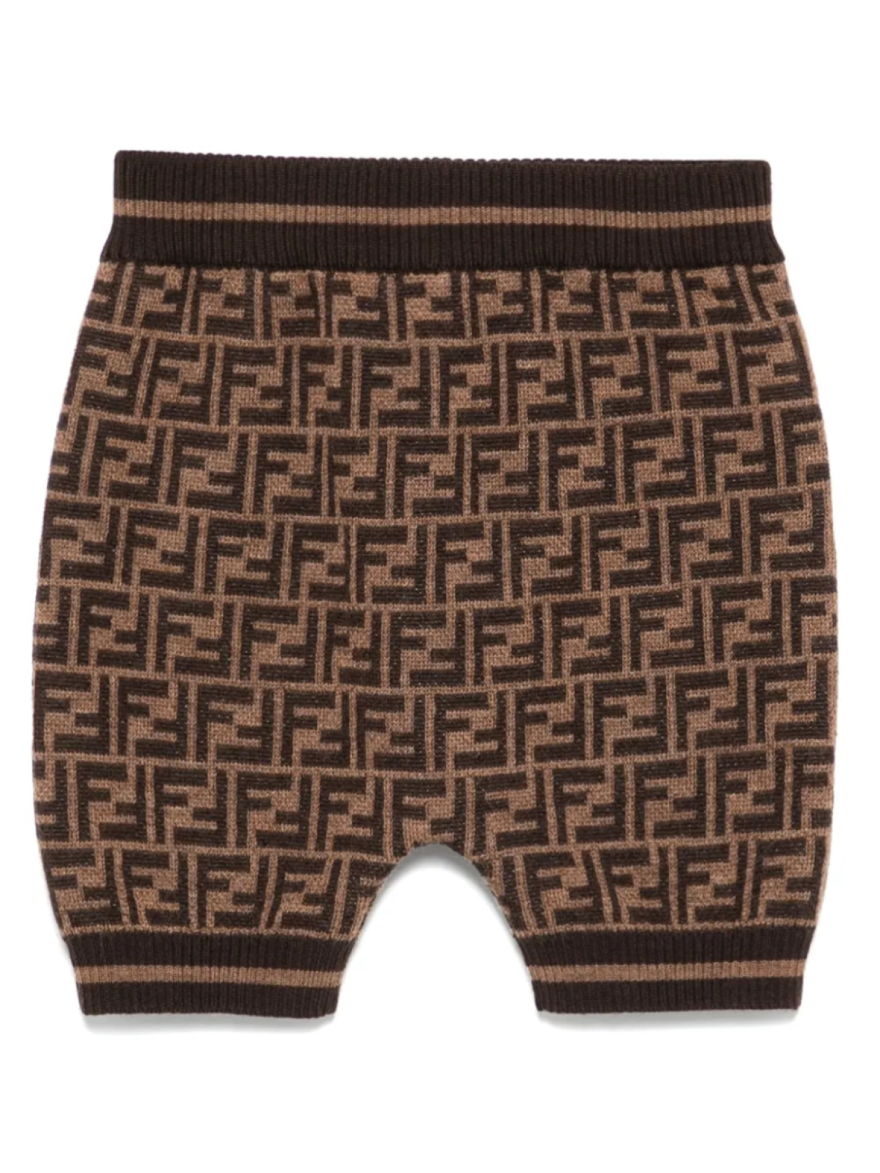 

Шерстяные шорты Fendi Kids, коричневый