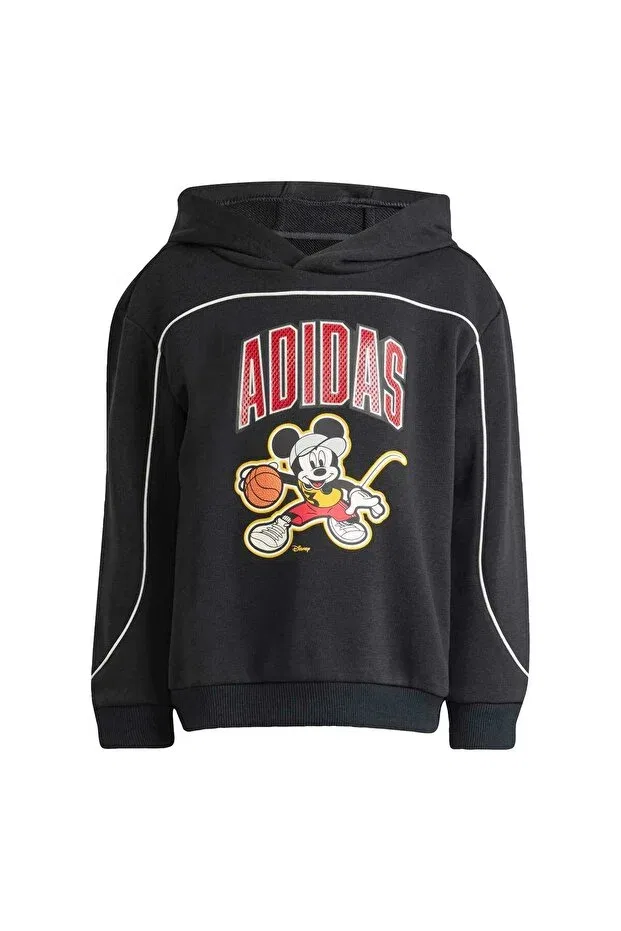 Детские свитшот для девочек с вышивкой Adidas, Black — фото 4