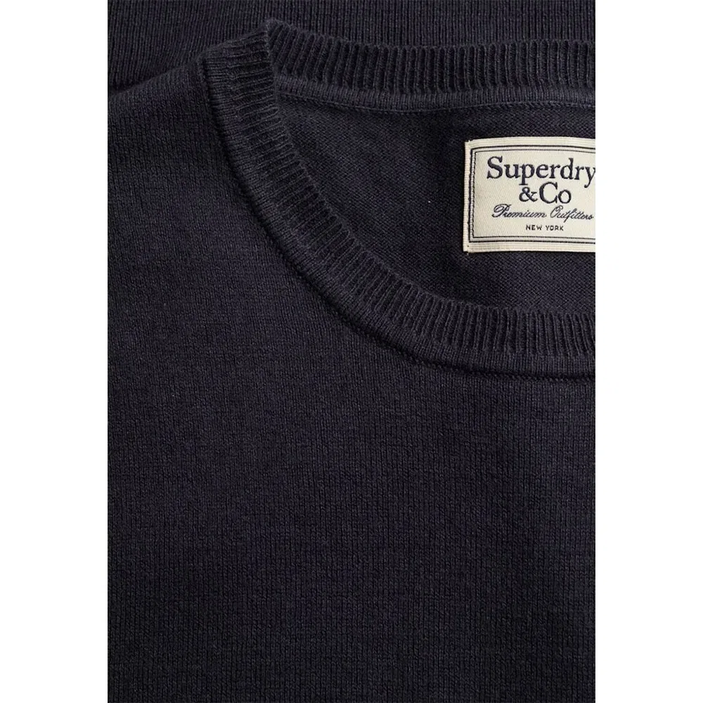 Футболка с коротким рукавом Premium Knitted Superdry, черный — фото 3