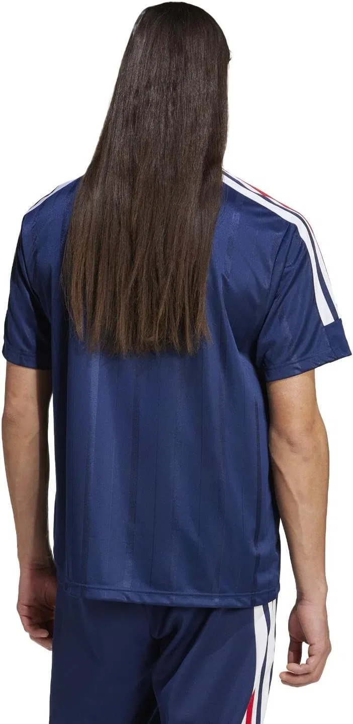 Мужская футболка с тремя полосками House of Tiro Nations Pack adidas, Team Navy Blue/White/Better Scarlet — фото 3