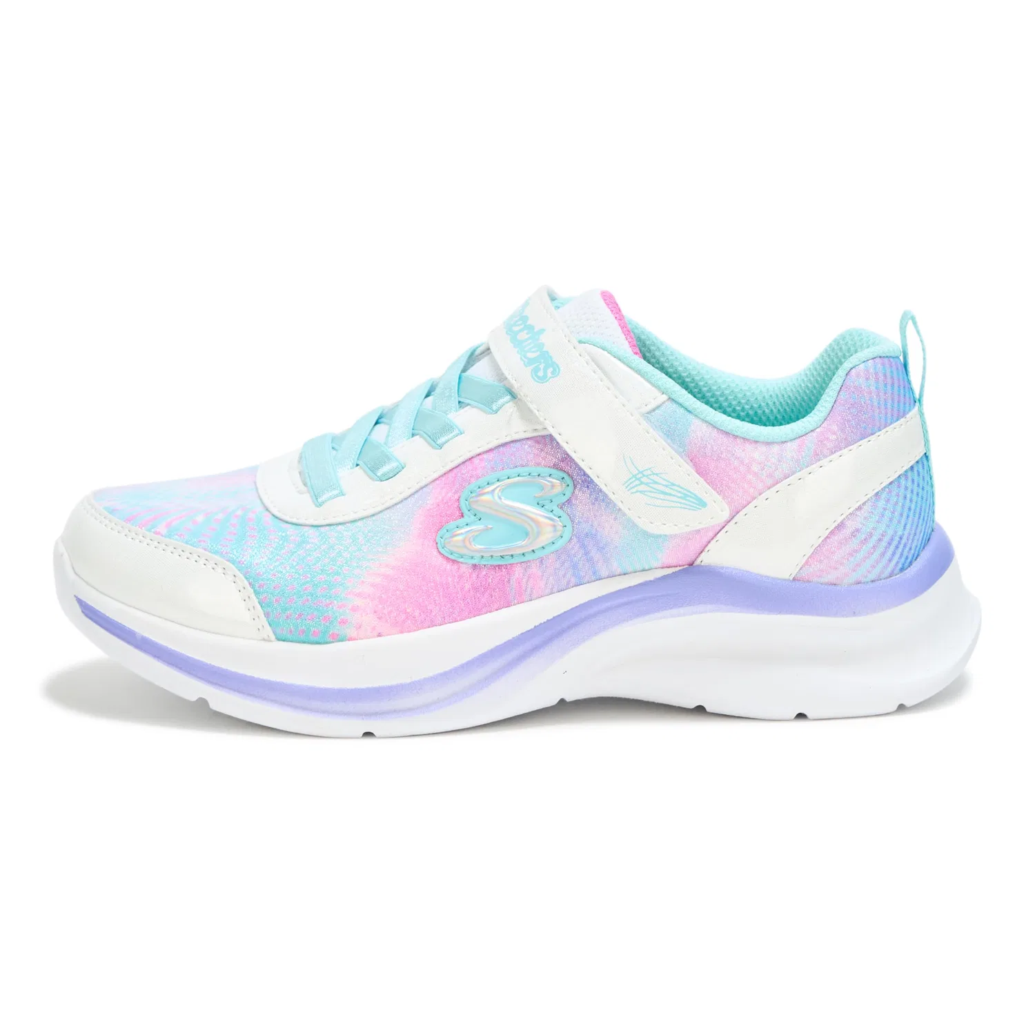Детские кроссовки для девочек с принтом Aloha Dream Skechers, White Multicoloured — фото 2