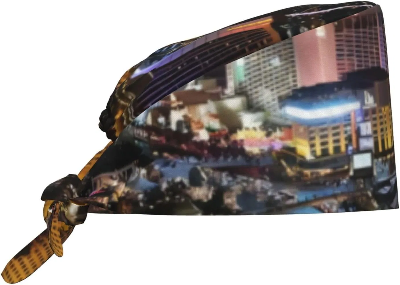 Рабочая шапочка для душа с принтом Las Vegas Night View, QAZWZML, полиэстер, регулируемая, Черный