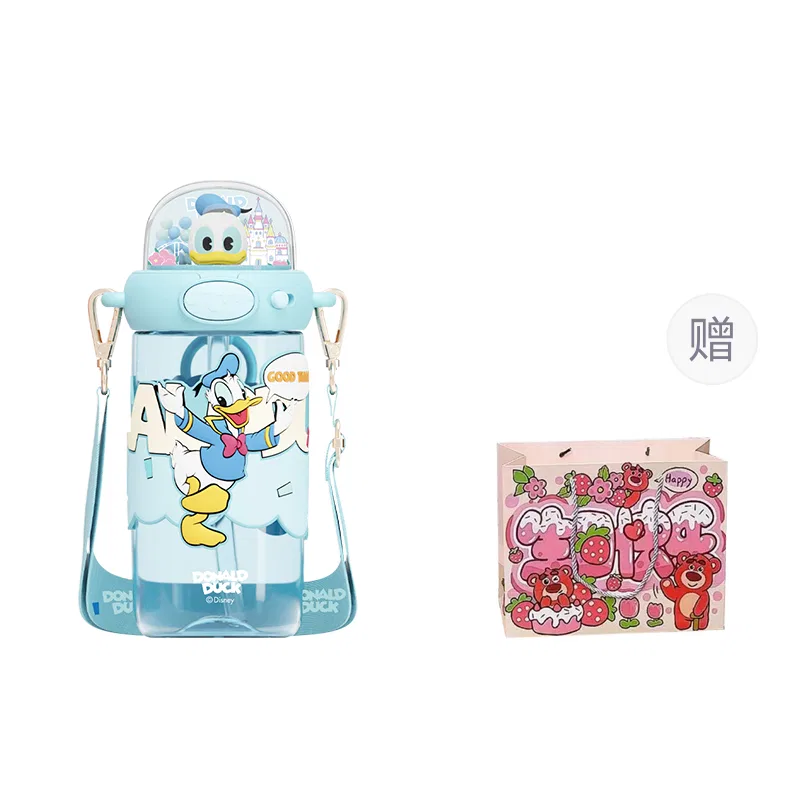 Детская кружка с трубочкой, с принтом, 650 мл, Disney Sparkle Space Cup, Disney, Donald Duck
