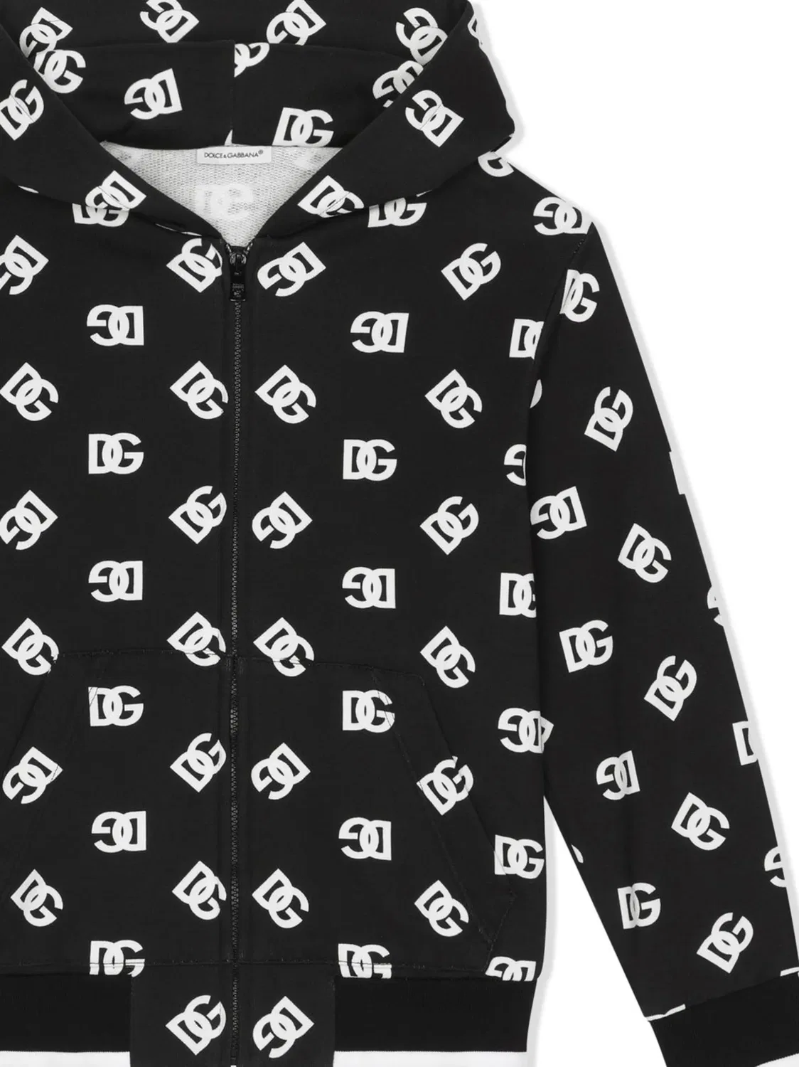 Толстовка с Застежкой Молния и Логотипом Dolce & Gabbana, черный — фото 2