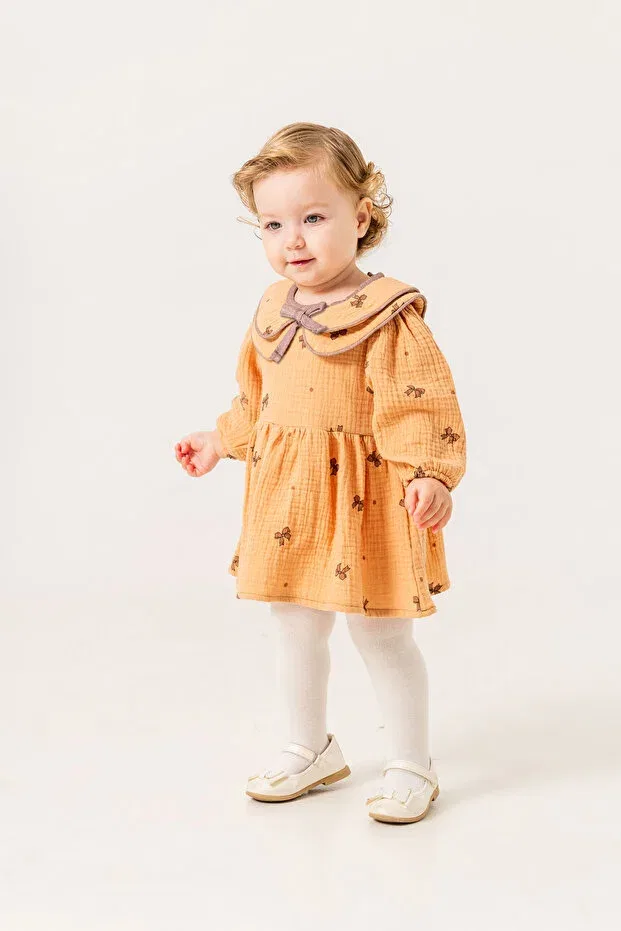 Детское платье для девочек хлопковое Jnf Kids, Light Brown