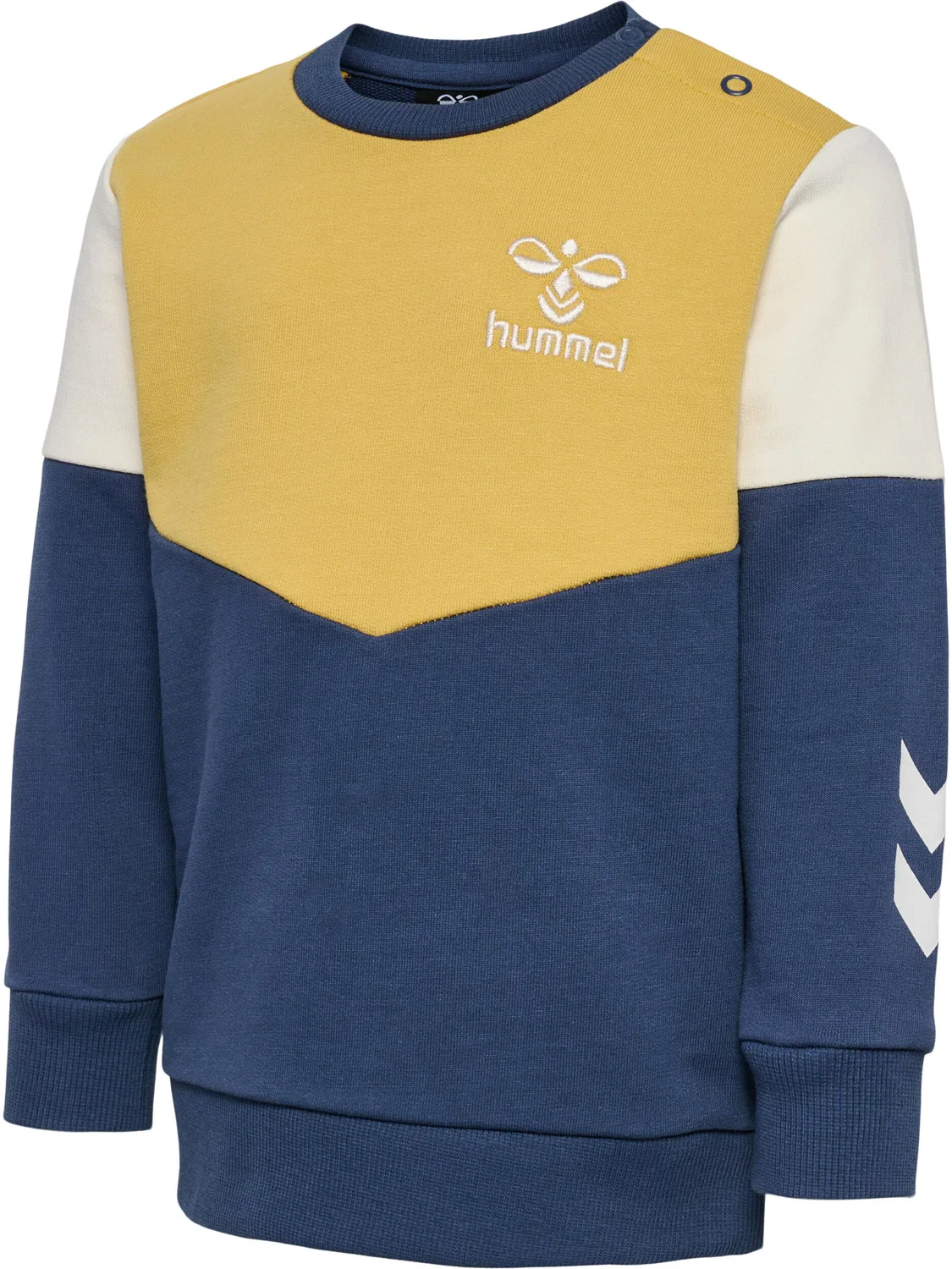 Детский свитшот с блок-принтом Hmlhappy Hummel, Petrolblau / Atlantikblau