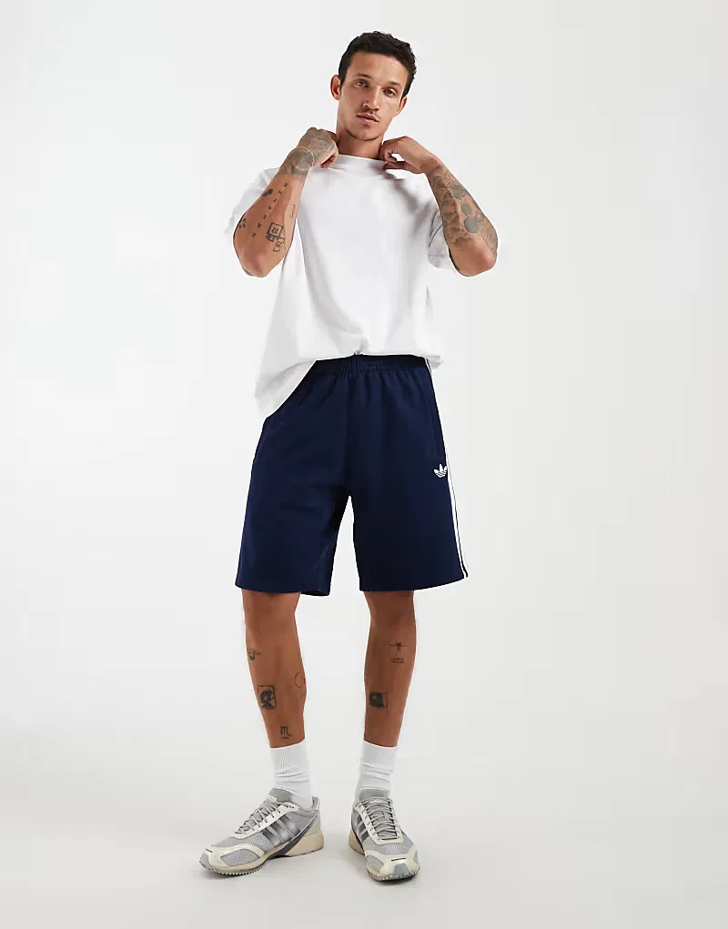 Шорты Adidas Originals с тремя полосками, ночной индиго/белый — фото 2