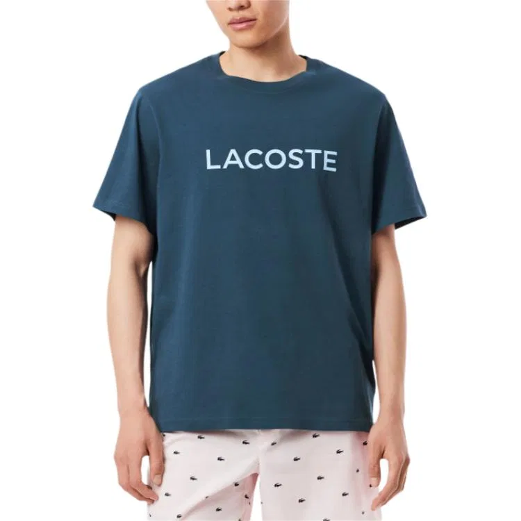 Мужская футболка с круглым вырезом LACOSTE, HGI Gray Blue Print — фото 4