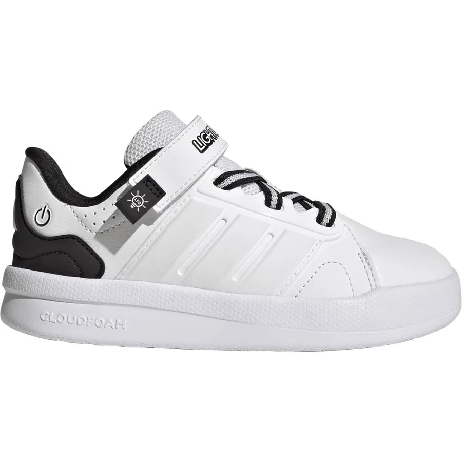 Детские светящиеся кроссовки с подсветкой Lightorama Court adidas, Белый