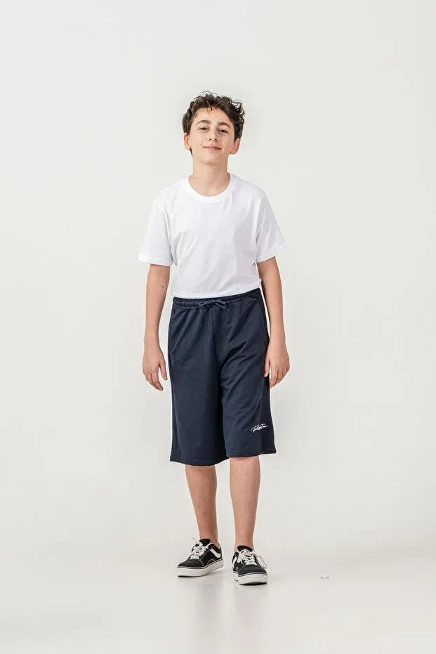 Детские шорты для мальчиков с вышивкой Mışıl Kids, Navy Blue
