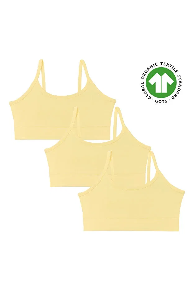 Детское бюстье для девочек хлопковое Gots certified organic cotton girls bustier - sports cut, stretchy band, vegan Albero Natur, Doors