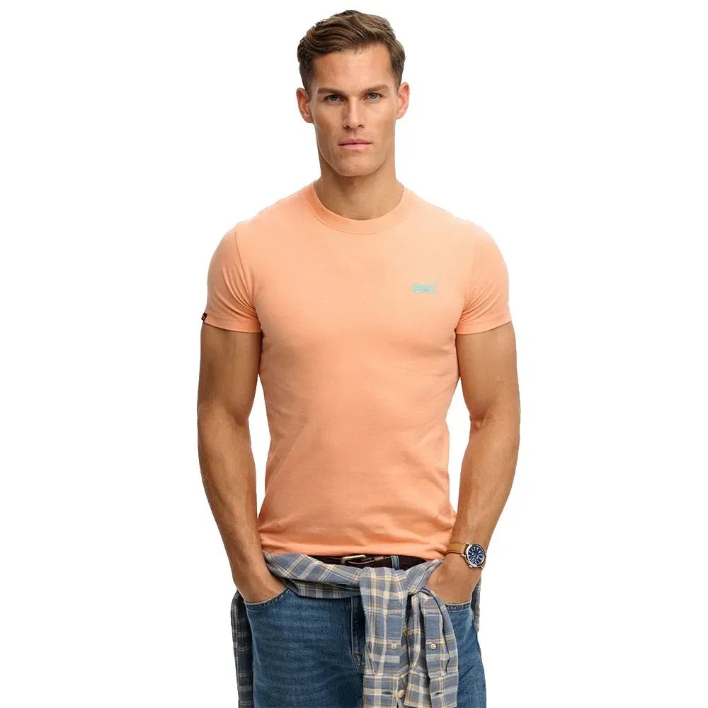 Мужская футболка с коротким рукавом Essential Logo Embroidered Superdry, Orange