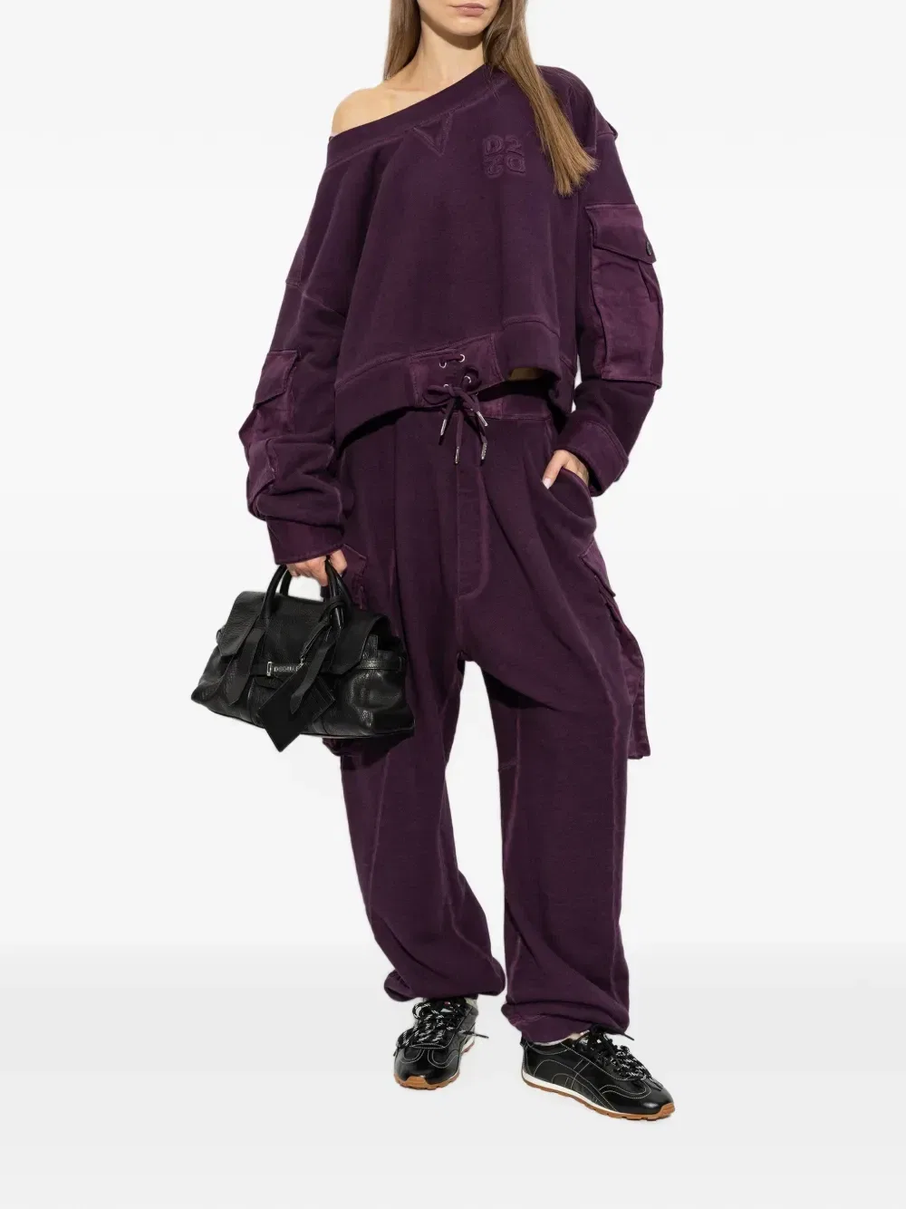 Брюки-карго с манжетами DSQUARED2, фиолетовый — фото 2