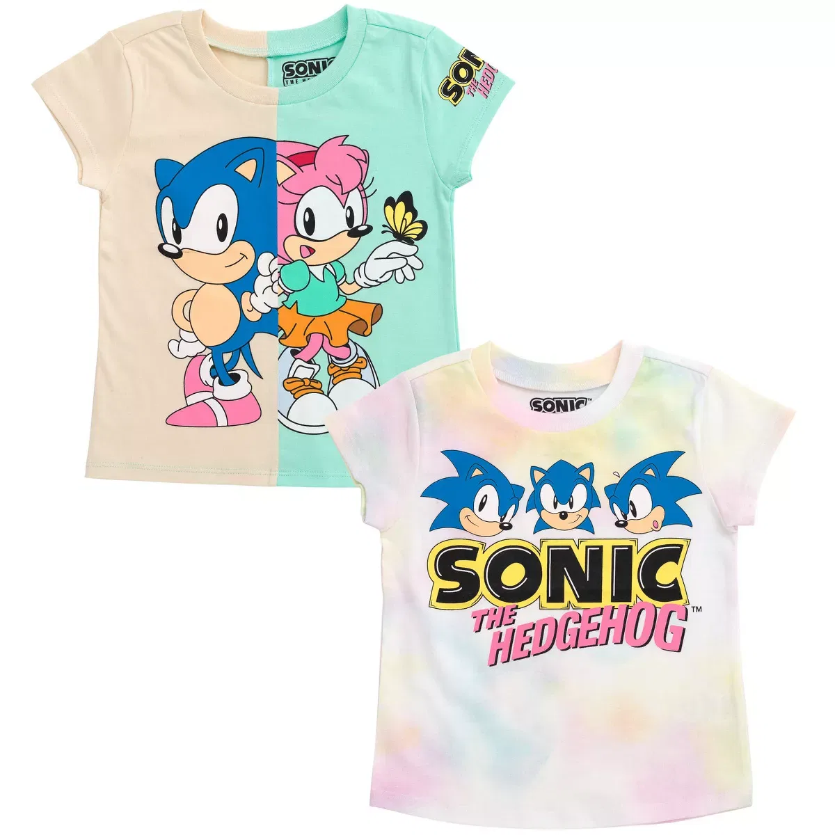 Детский комплект футболок с принтом SEGA Sonic the Hedgehog Set, Multicolor